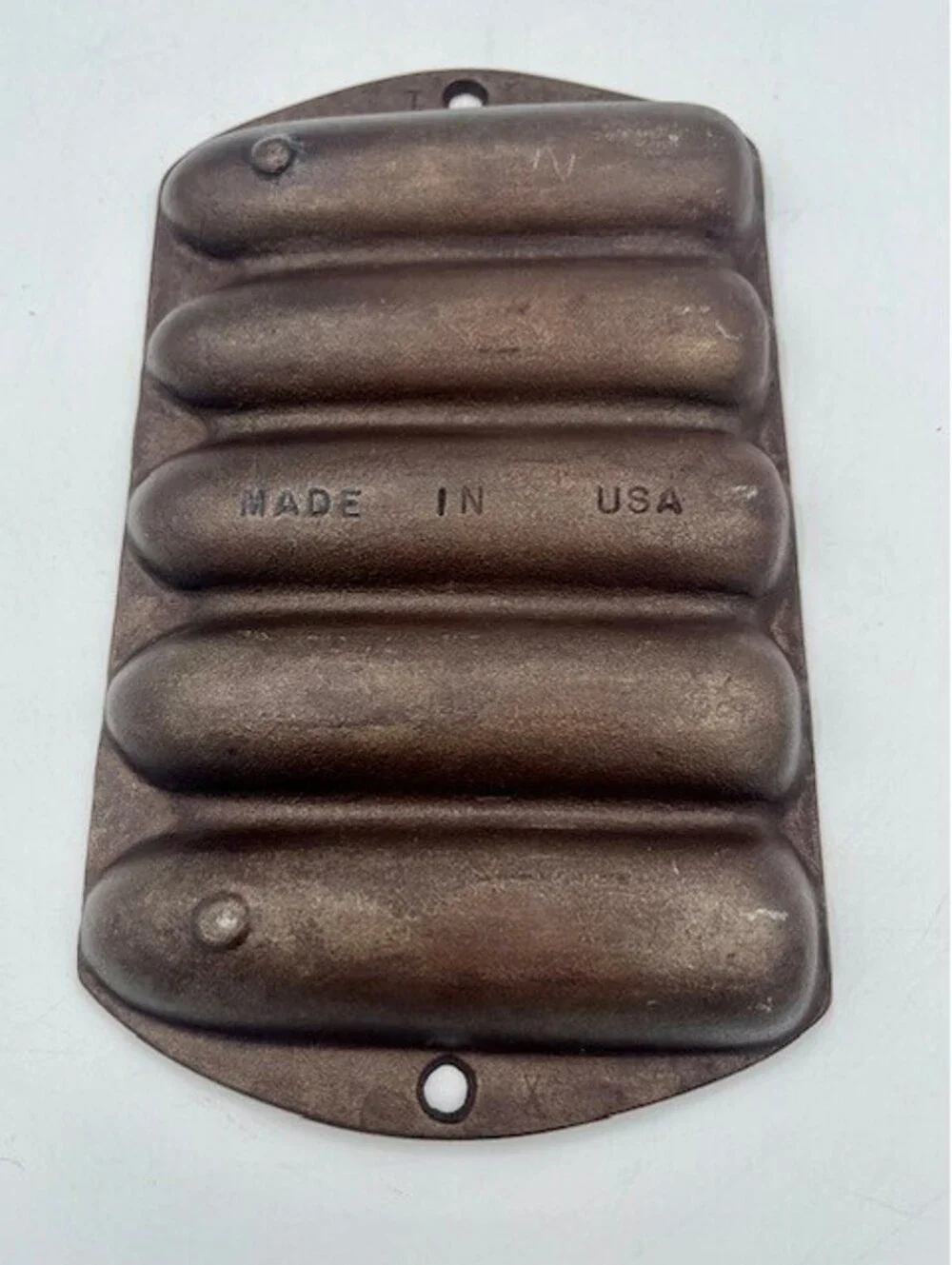 Vintage Cast Iron Corn On Cob Cornbread Pan Made In USA